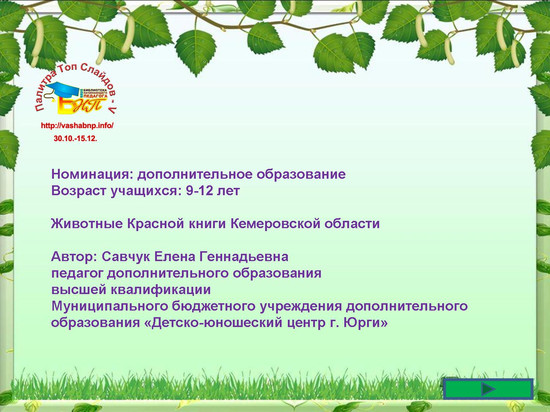 «Животные Красной книги Кемеровской области»